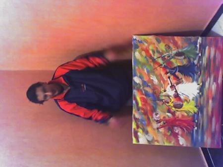 moi avec mon tablau lagnawi